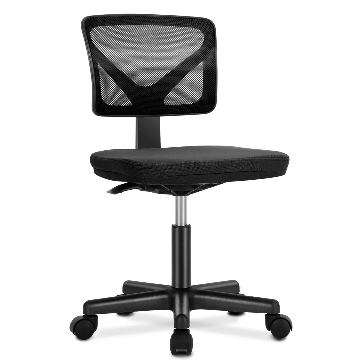 JHK Mesh with Lumbar Support Armless Office Chair Low