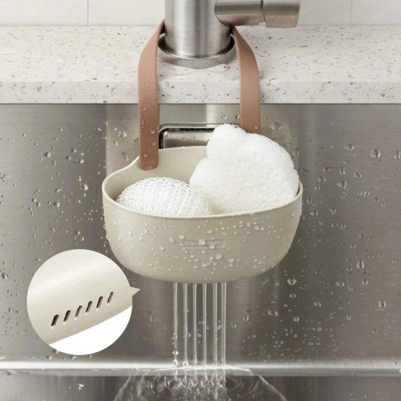 Kitchen Aluminum Sink Storage Rack Sponge Drain Holder Drainer Faucet Shelf Basket Towel Organizer Bathroom Accessories