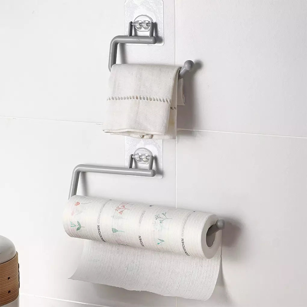 Kitchen Paper Roll Holder Cabinet Rag Hanging Holder Towel Hanger Toilet Paper Holders Rack Bar Shelf Tissue Holder