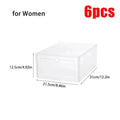 Home Household Home Storage Use 6 Pack Transparent Shoe Box Thickened Foldable Dustproof Stackable