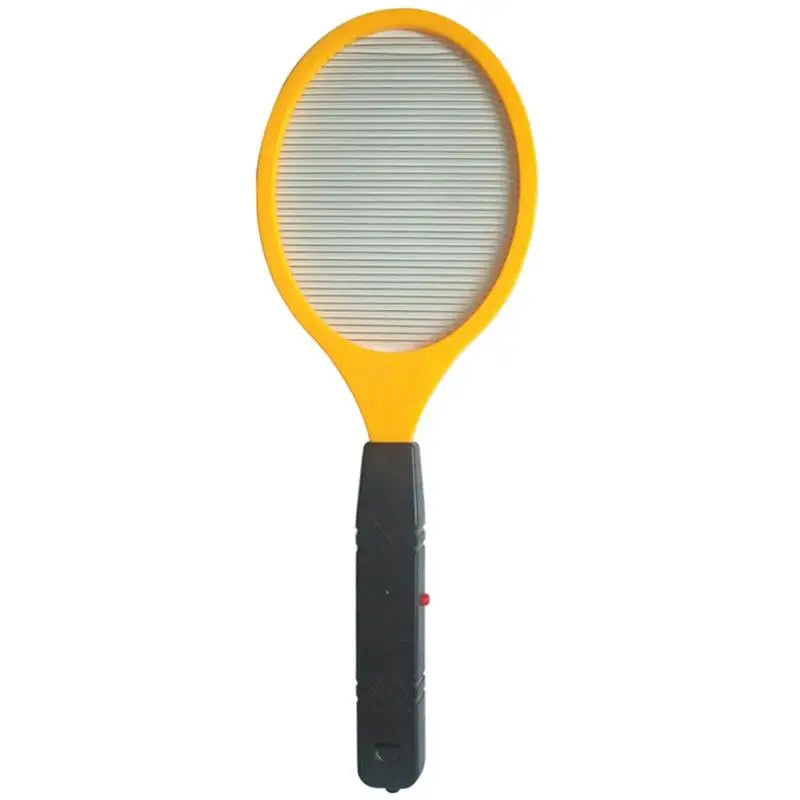 1pc Yellow Electric Mosquito Swatter Steel Mesh Stripes 1500-2000V High Voltage Powerful Shoc Kitchen Home Camping