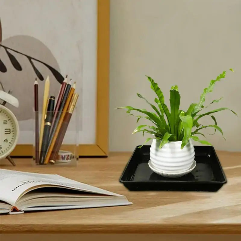Plant Saucer Square Durable Flower Pot Indoor Outdoor Heavy Duty Tray Square Flowerpot Water Dish Home Decor for Gardening
