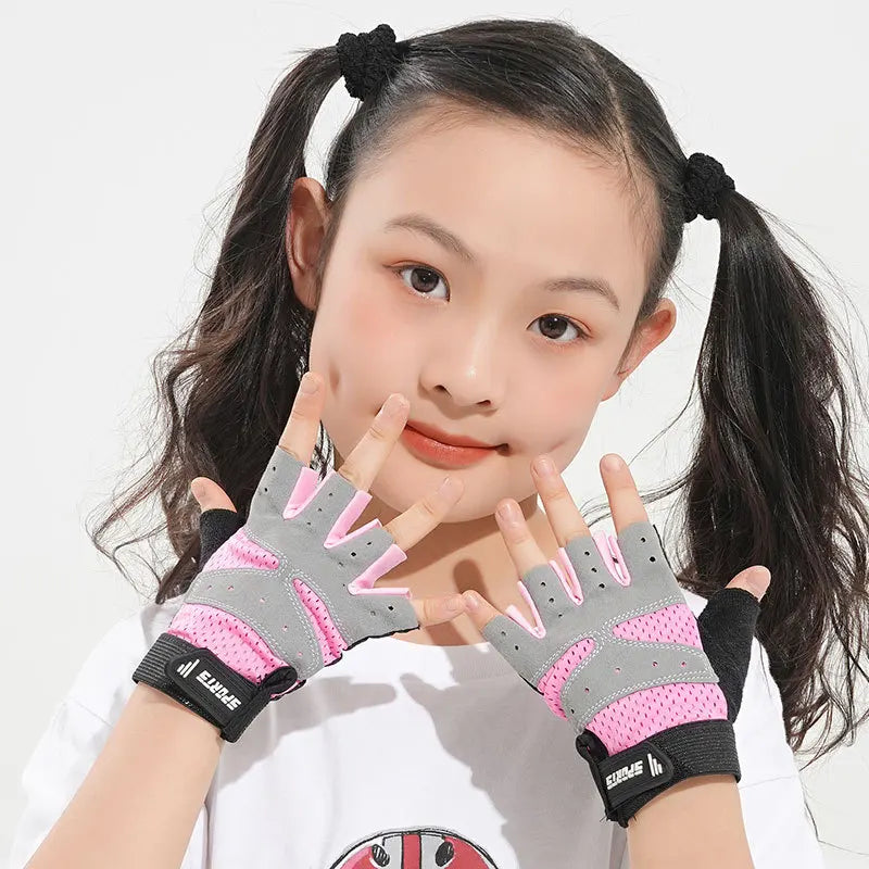 Summer Children's Cycling Gloves Breathable Mesh Roller Skating