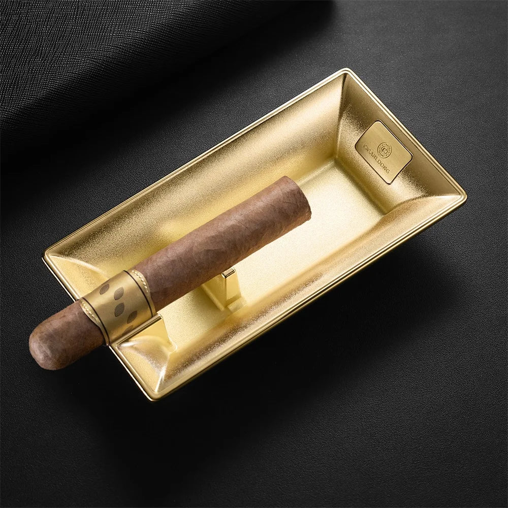 Cigar Ashtray Luxury Retro Large Caliber Holder Ash Tray Cigarette Tobacco Home Office Decoration Portable Single Slot CKA-1001