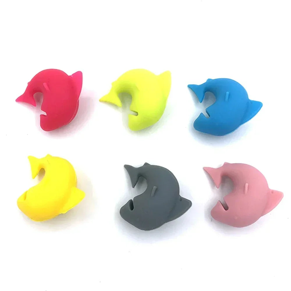 6Pcs Cool Wine Beer Glasses Recognizer Party Dedicated Suction Cup Wine Glass Silicone Label Marker Kitchen Bar Accessories Cute