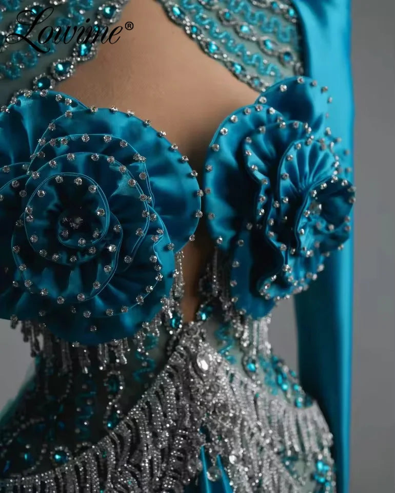 2025 Luxury Long Celebrity Dresses Crystals Tassel Beaded Women Party Dress Wedding Engagement Gowns Vestido De Noche Customized
