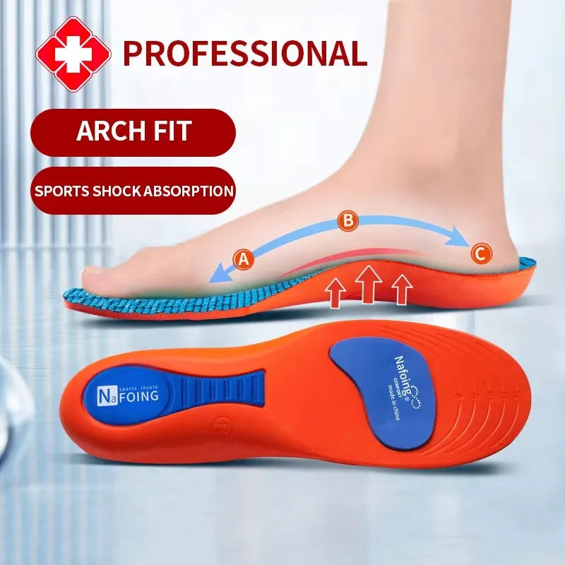 Orthopedic Insoles for Feet Sport Shock-absorbing Insole for Shoes Arch Support Plantar Fasciitis Templates Pads Men Women Sole