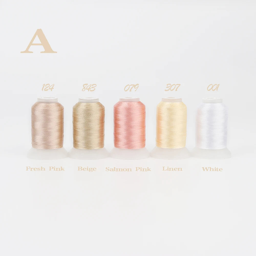 Rhapsody 40WT Polyester Embroidery Machine Thread 550Y 60 Colors Brother Babylock Janome Singer Pfaff Husqvarna Bernina Sewing
