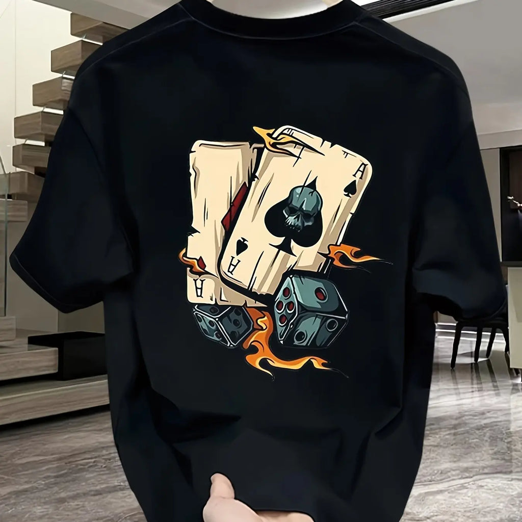 Men's Summer 100% Pure Cotton Fashionable Casual Loose Creative