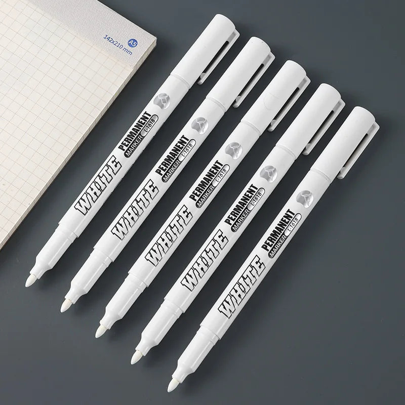 1/2/3PCS Waterproof Metal Marker Permanent White Paint Pen Washing