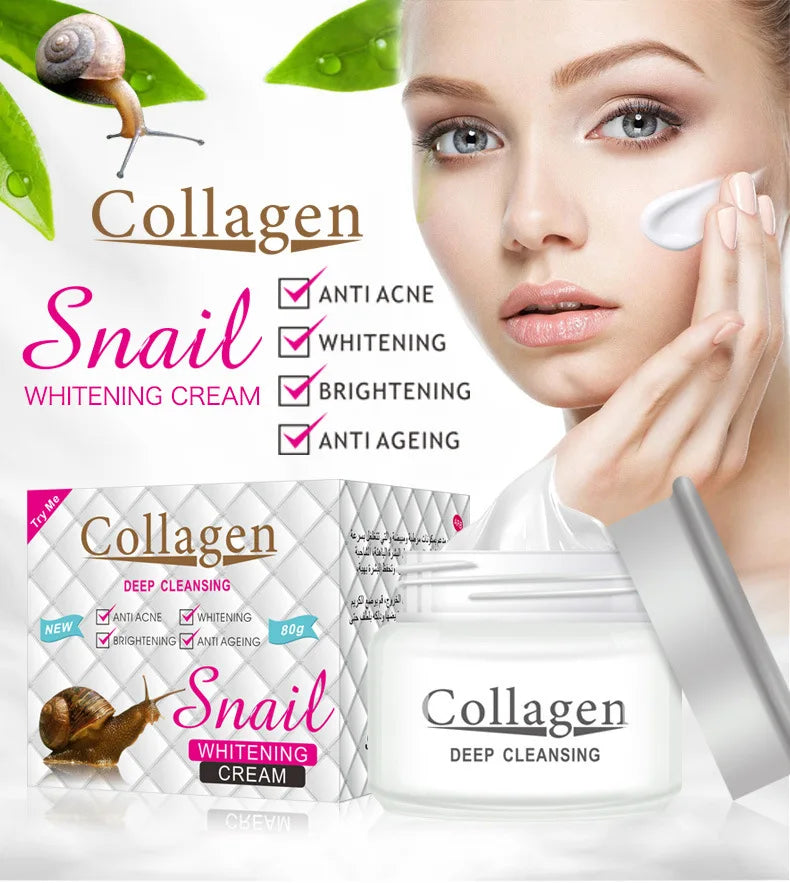 Snail Collagen Face Cream Moisturizing Face skincare Creams Anti Wrinkle Firming Brightening Hydrating Facial Cream Skin Care