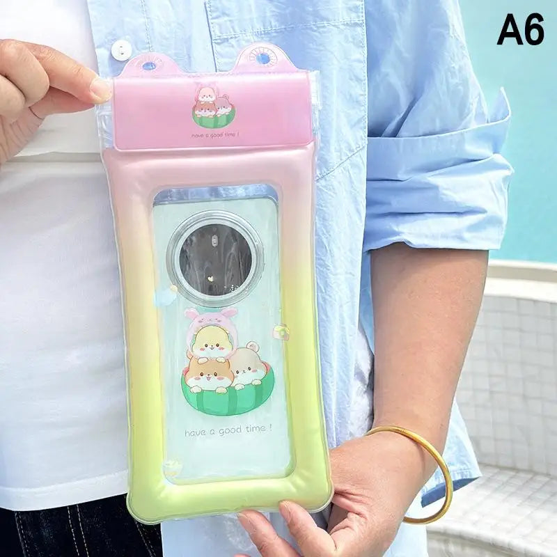 Universal Cartoon Waterproof Phone Case Pouch Swimming Underwater Photography