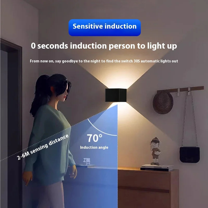 Battery Operated Wall Sconce Magnetic Cordless Night Light Indoor Motion Sensor LED Wall Lights Bedrooms Corridors Living Rooms