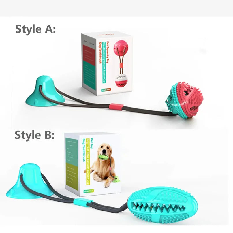 Dogs Food Toys Silicon Suction Cup Tug Interactive Dog