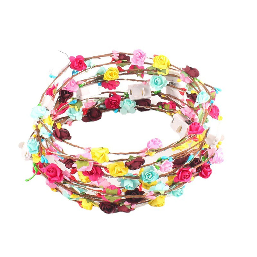 Paper Rose Wreath Set LED Light-up Headbands