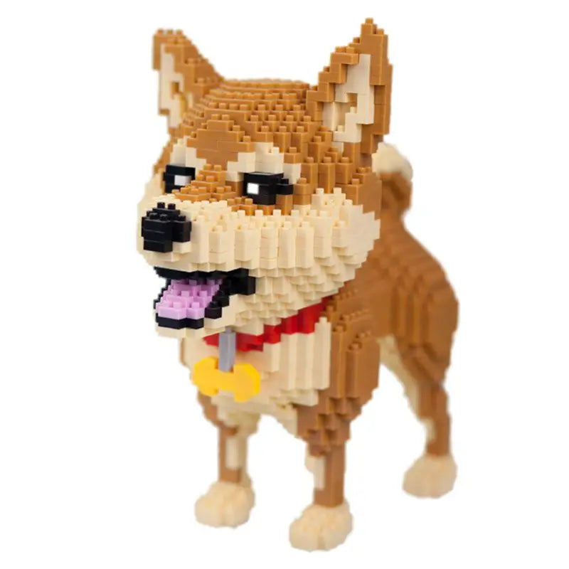 KNEW BUILT Dachshund Dog Model Mini Building Block Toy Set 9 Style for Pet Enthusiasts Teddy Hughes Corgi Collie Pet Style Brick