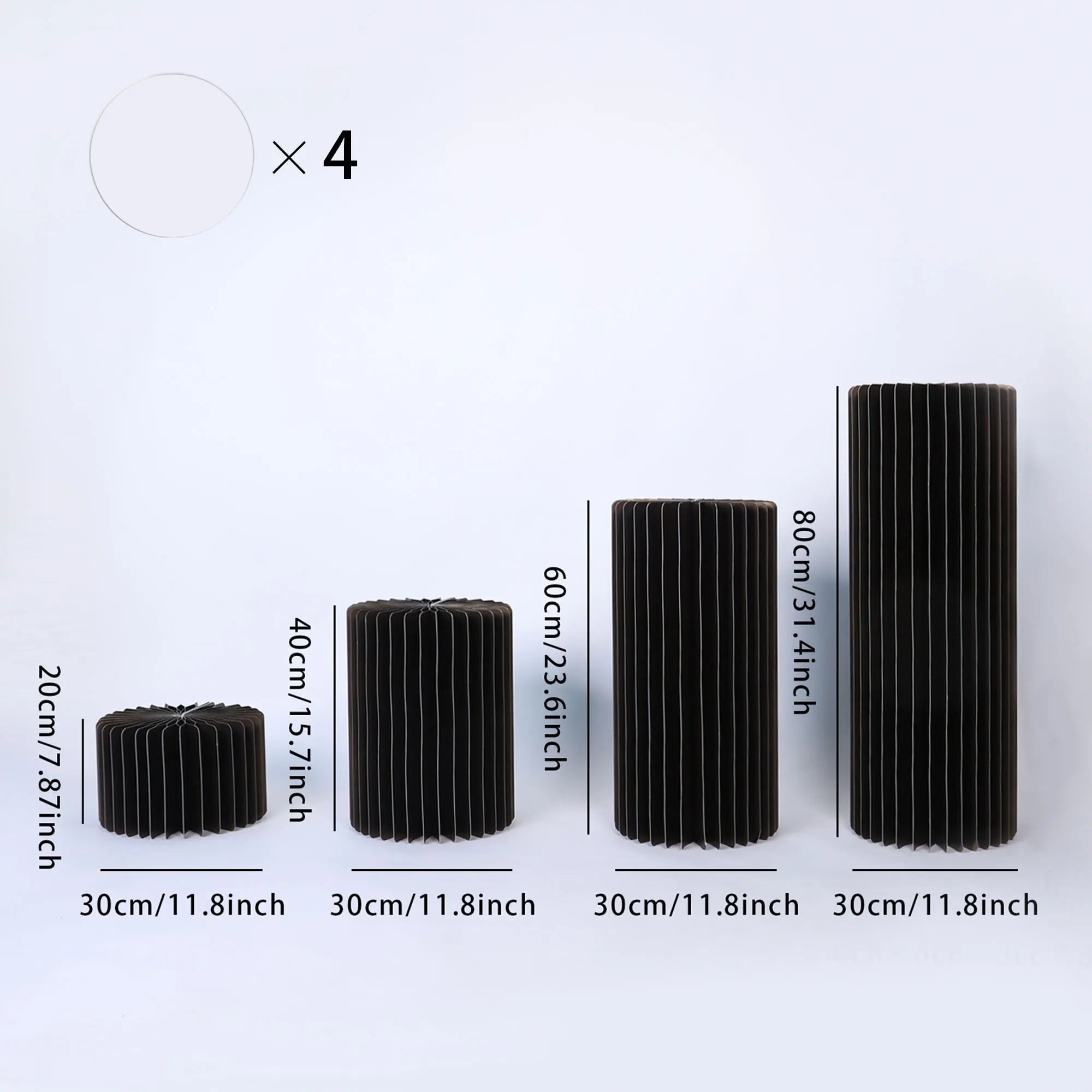 Centerpieces Cardboard Vases Foldable Cardboard Display Columns Stand for Wedding Birthday Party Backdrop Cupcake Decorations
