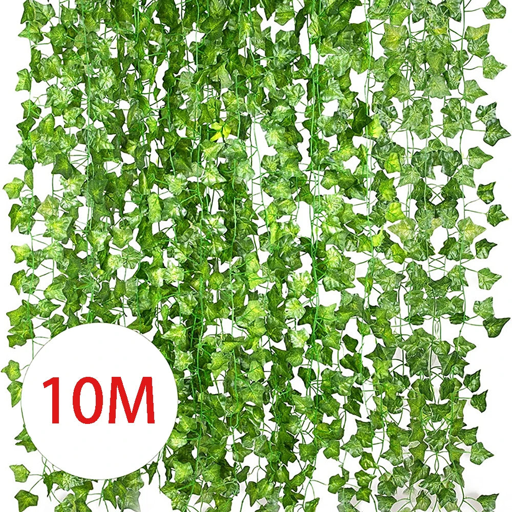 2/4/8/10M Artificial Ivy Leaves Garland Hanging Vines Fake Plants