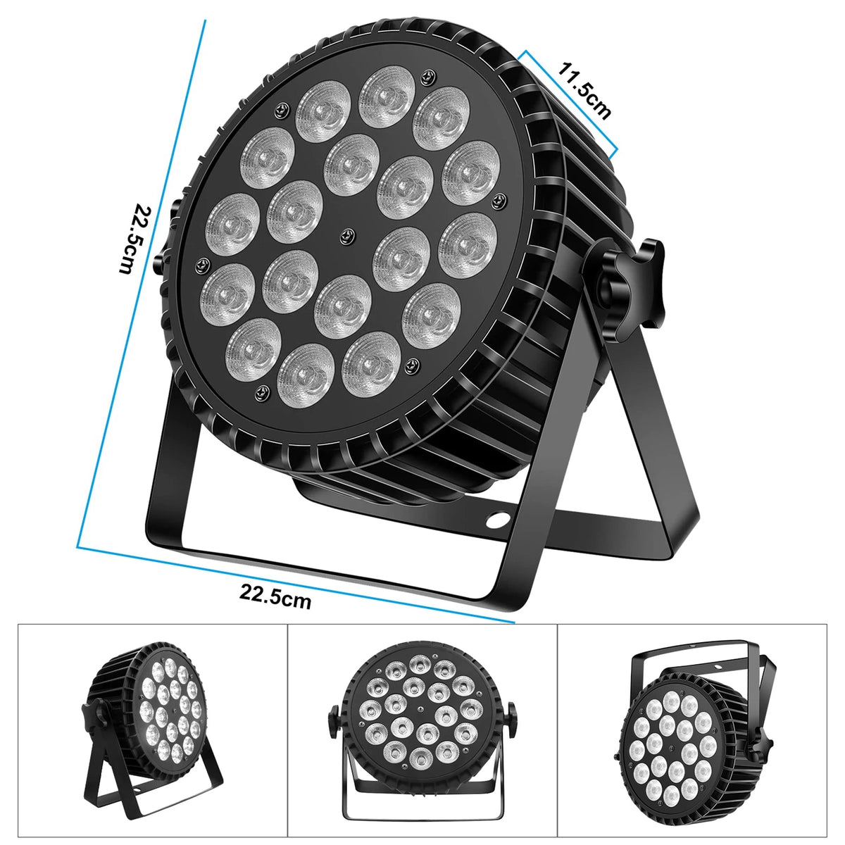 200W RGBW LED Par Stage Lights, 2-Pack