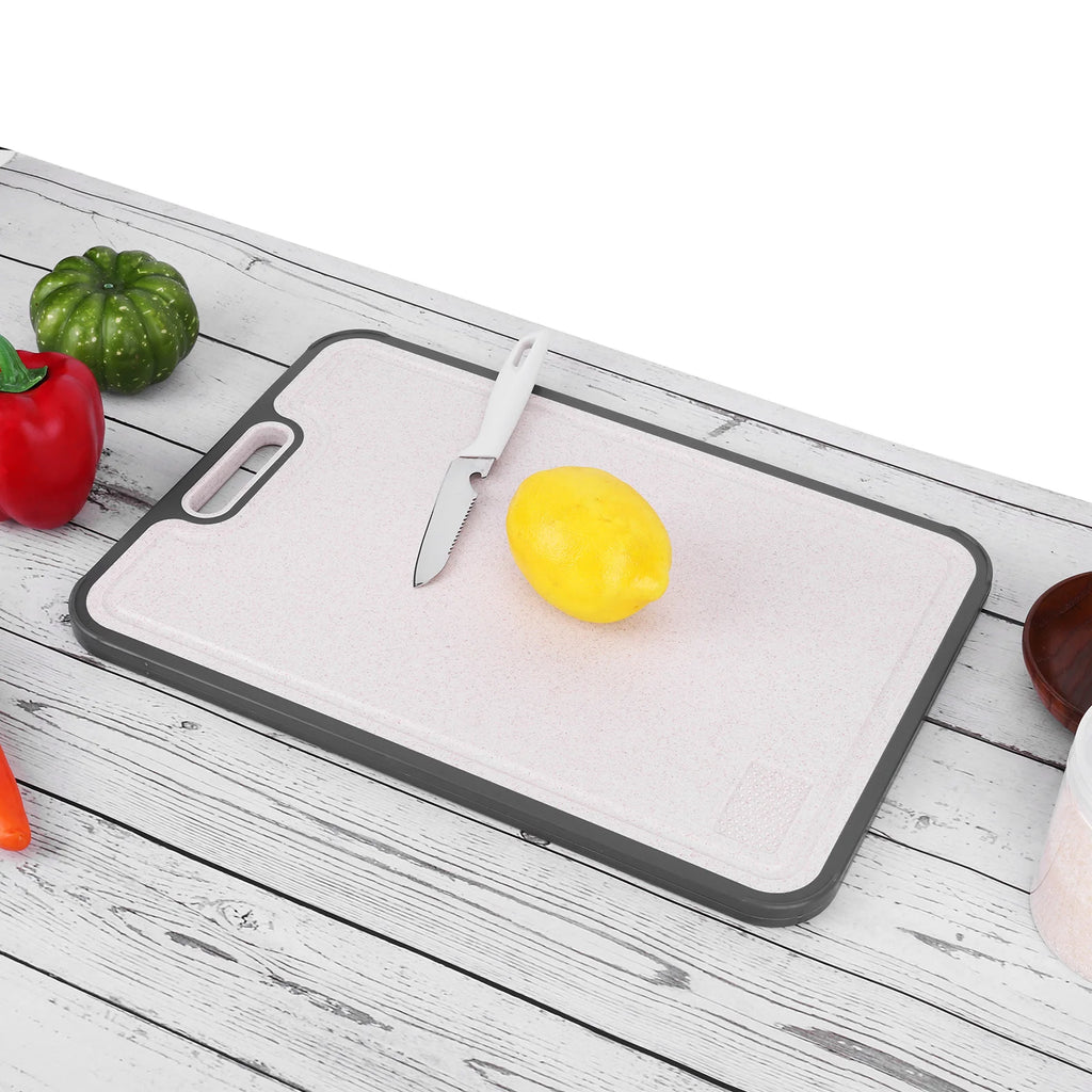 Double Sided Titanium Cutting Board for Kitchen Cutting Board for Double Sided Food Grade Pure Titanium Wheat Straw PP Easy to C
