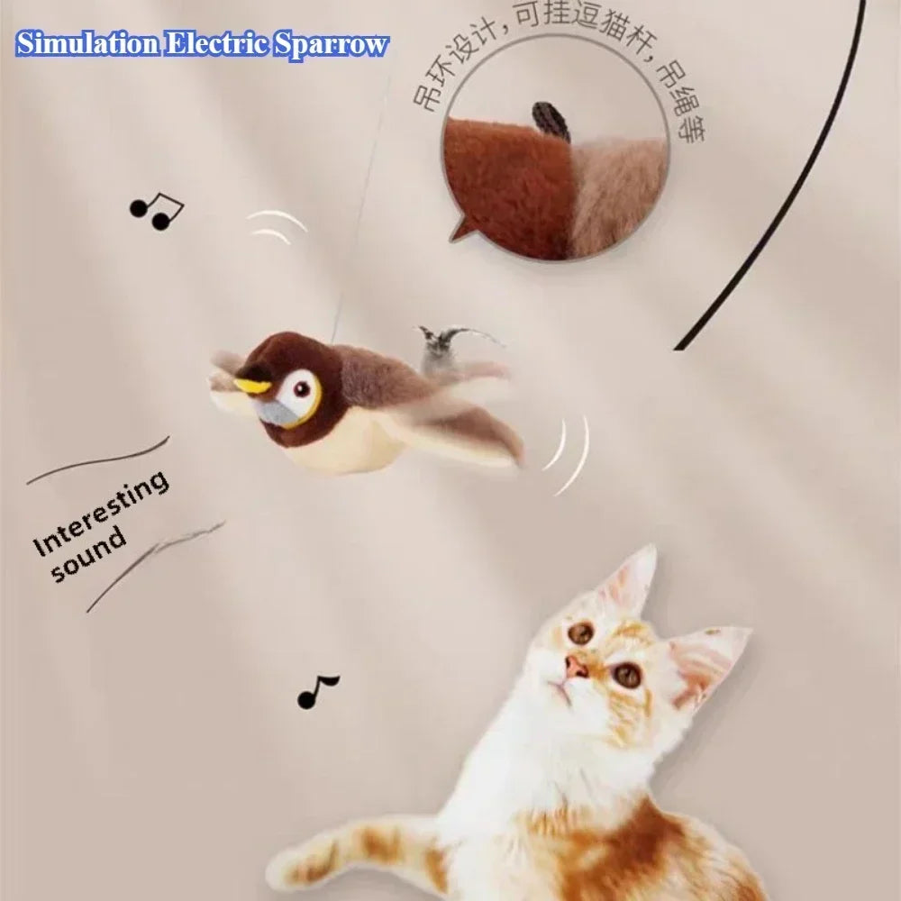 Hot Cat Interactive Toys Catnip Electric Pat Bird (with