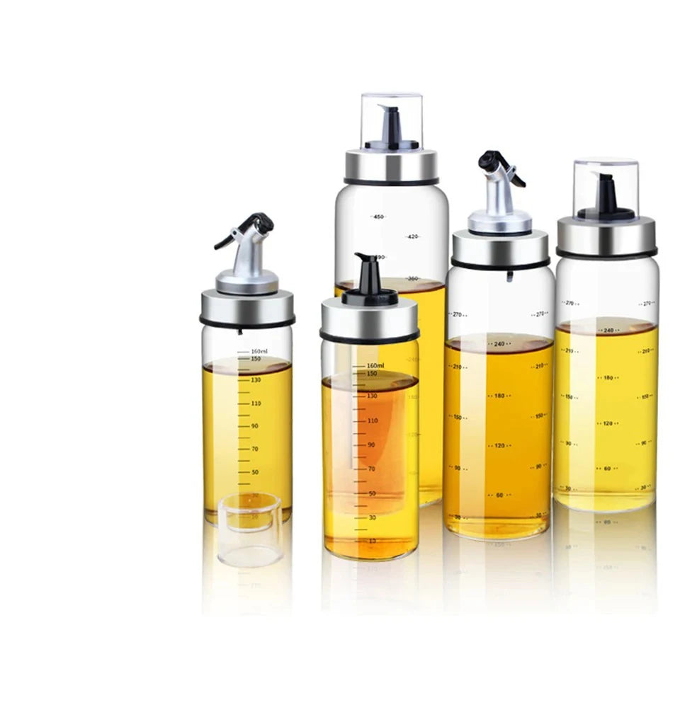 180/300/500ml Cooking Seasoning Oil Bottle Sauce Bottle Glass Storage Bottles for Oil and Vinegar Oil Dispenser For Kitchen