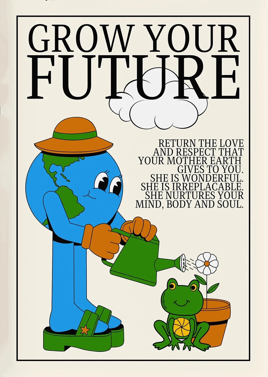 Retro Interesting Cartoon Poster Print Canvas Art Pictures Home for Kitchen and Living Room Modern Wall Decor Frameless Painting