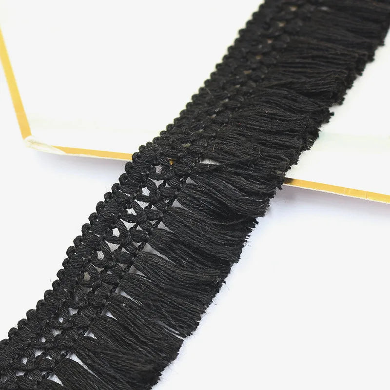 5Yard/Lot Color Cotton Fringed Lace Trim Tassel Wide 4CM Handmade DIY Garment Dress Scarves Curtain Tablecloth Sofa Accessories
