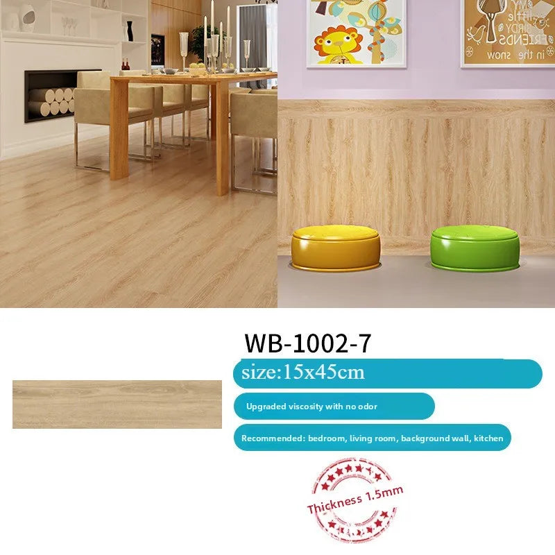 16/32PCS 15X45CM 3d wood grain wall sticker living room bedroom room background wall sticker movie and television pvc decoration
