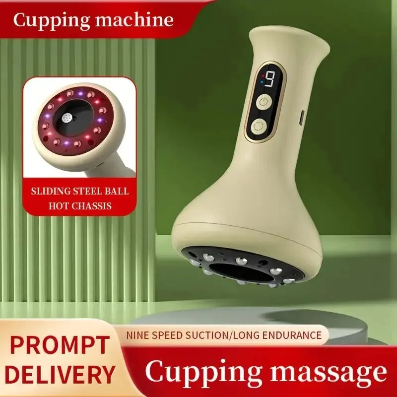 USB Rechargeable Abdominal Massager with Adjustable Scraping Force