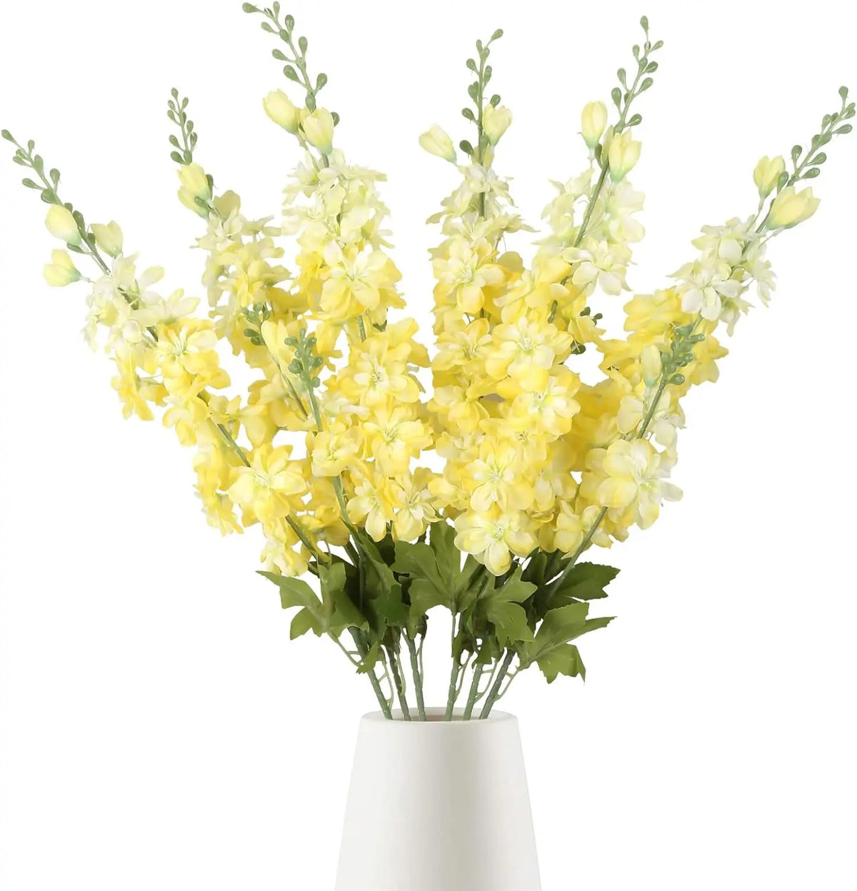 YeeNanee 6pcs Blue Delphinium Artificial Flowers Long Stem Larkspur for Wedding Centerpieces Floral Arrangements Home Vase Decor