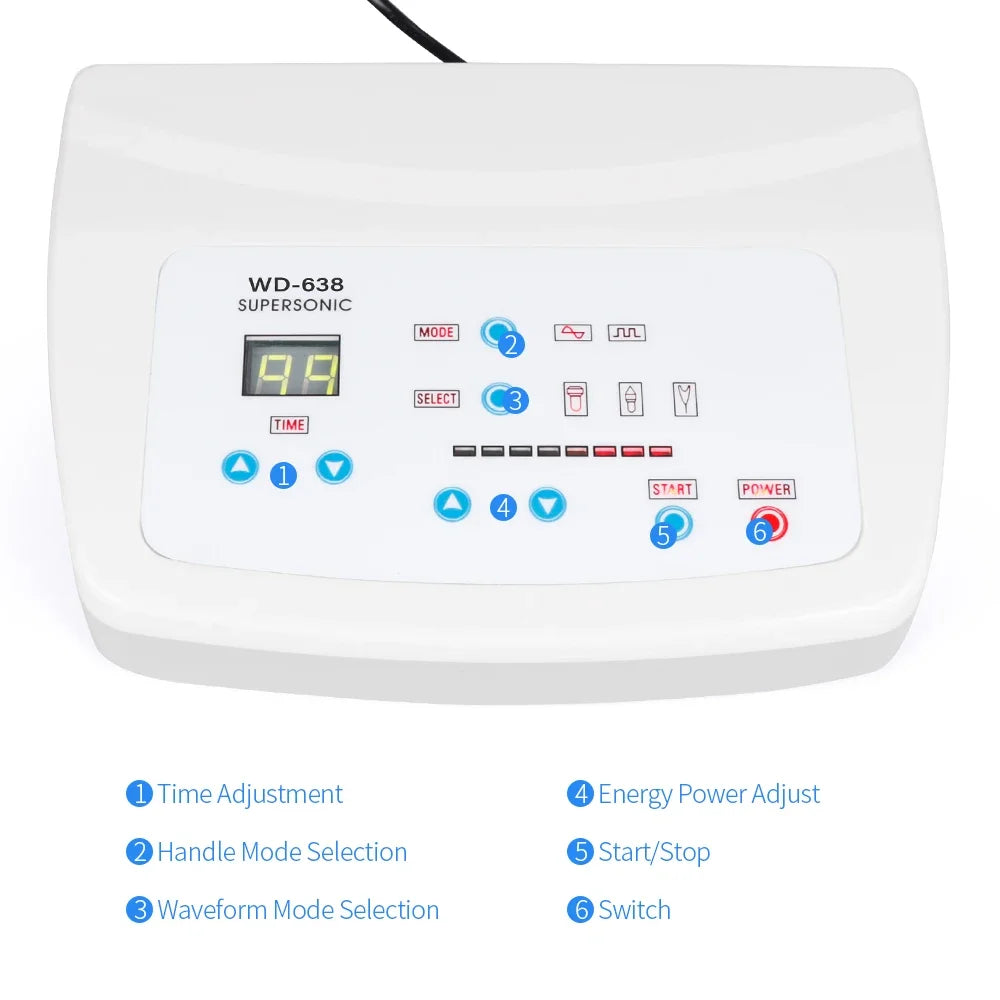 3In 1 RU-638 Ultrasonic Facial Machine Spot Tattoo Removal Anti Aging Ultrasound Facial Body Massage Skin Care Beauty Instrument