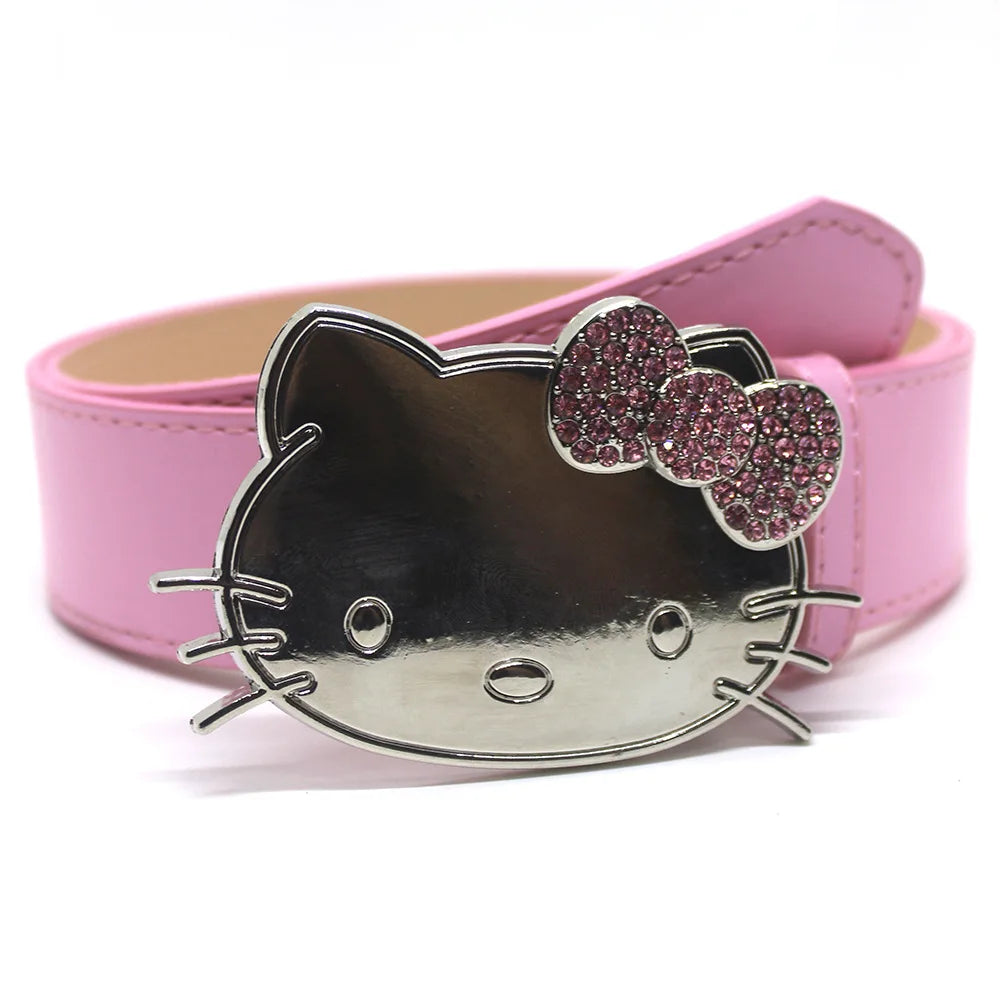 Korea Gothic Egirl Style Cat Metal Buckle Belt Men Women Y2K Belt