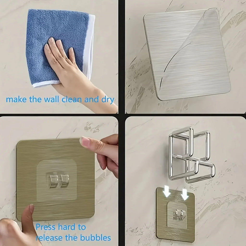 1/2/4 Pcs Stainless Steel Washbasin Hook - Punch-free Multifunctional