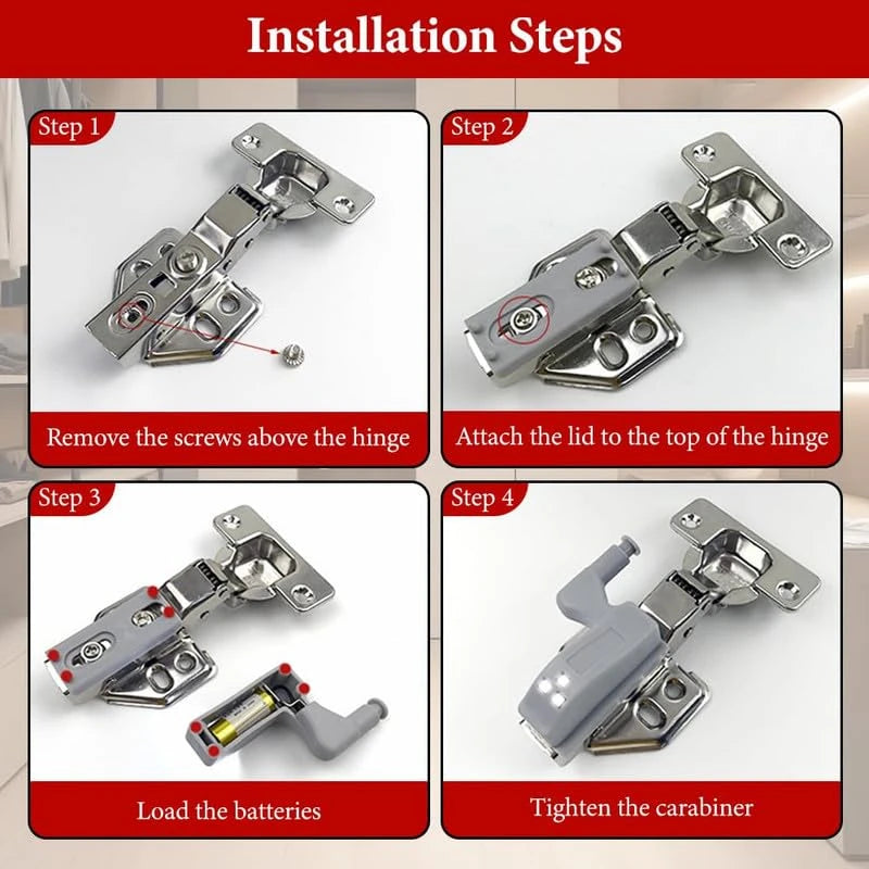 5-30pcs LED Inner Hinge Lamps Universal Under Cabinet Wardrobe Cupboard Sensor Night Lights Kitchen Bedroom Closet Wireless Lamp