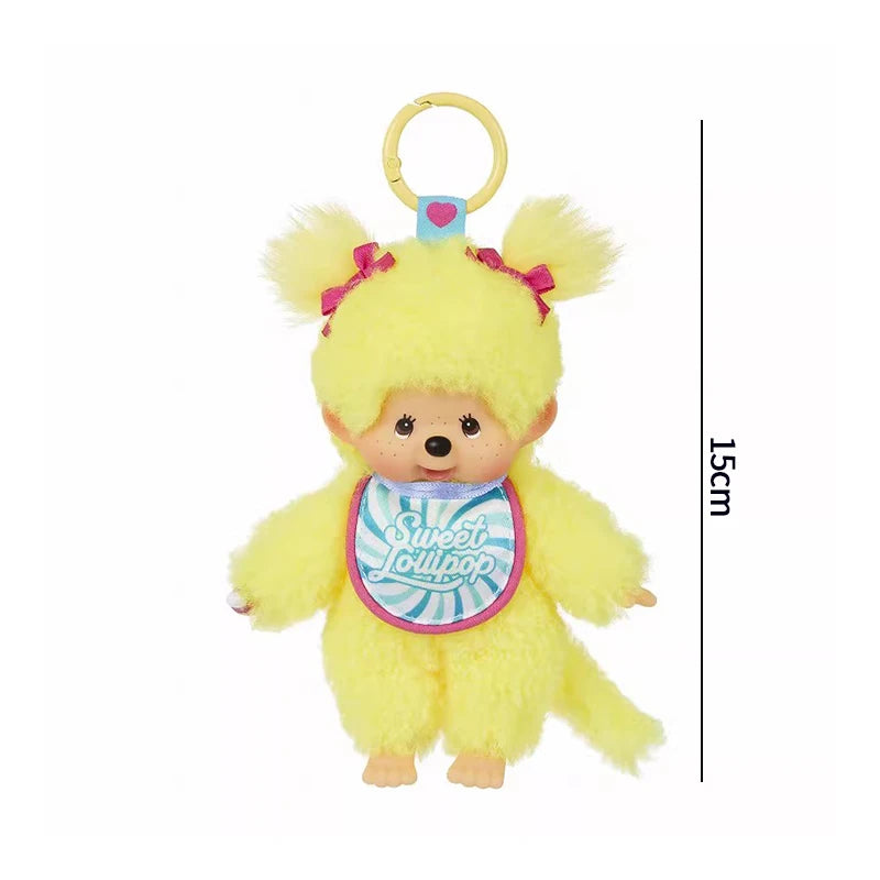 Monchhichi Keychain Kawaii Keychains for Bags Monchhichi Doll Hanging Pendants Children's Day Birthday Gift 몬치치