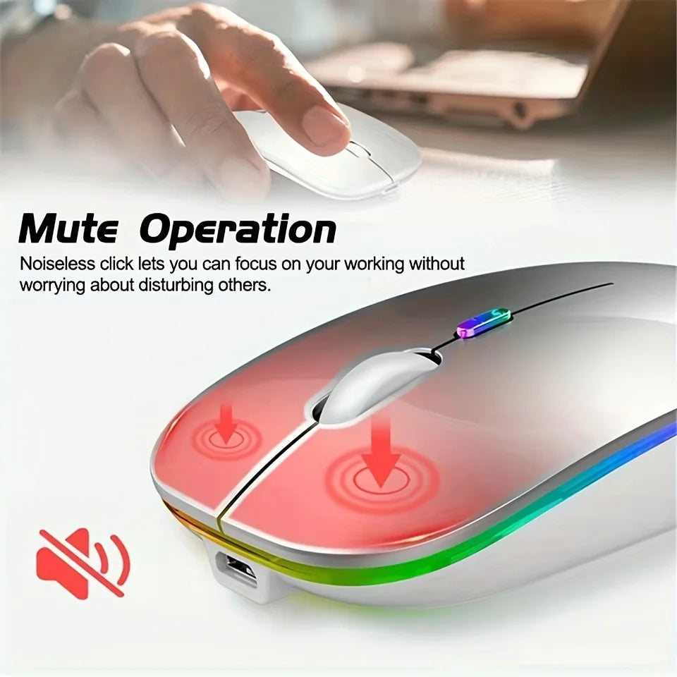 Wireless Rechargeable LED Backlit Gaming Mouse