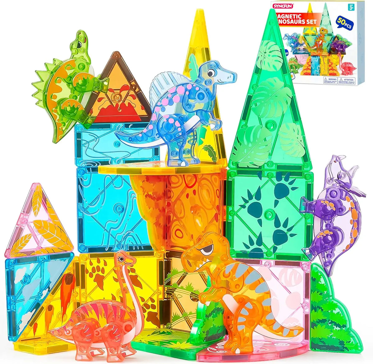 JOYFY 110/66/50 PCS Magnetic Building Tile 3D Magnet Tiles