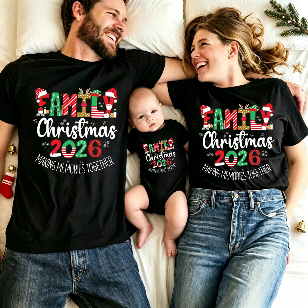 Family Christmas Making Memories Together Family Matching Outfits Santa