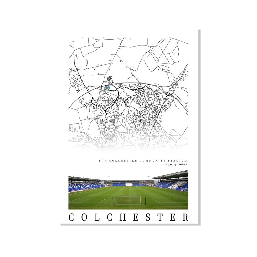 Football Poster Clubs Map Liverpool Manchester Football Stadium Poster Wall Art Canvas Painting for Living Room Home Decor