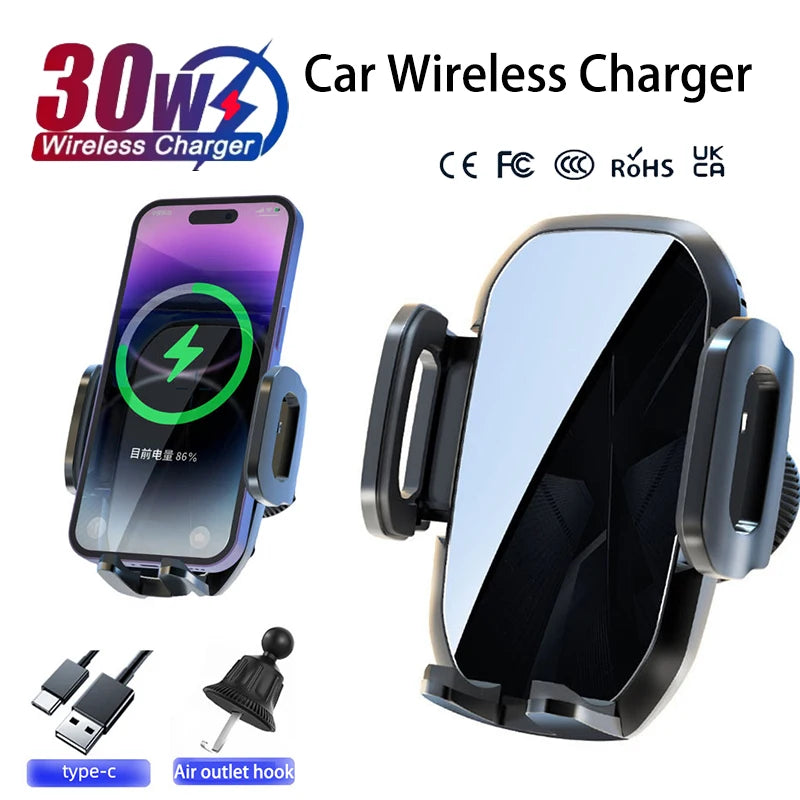 2025 15w Car wireless charger Gravity Air Vent Car Phone Mount Car Phone Holder Gravity Air Vent Car Phone Mount