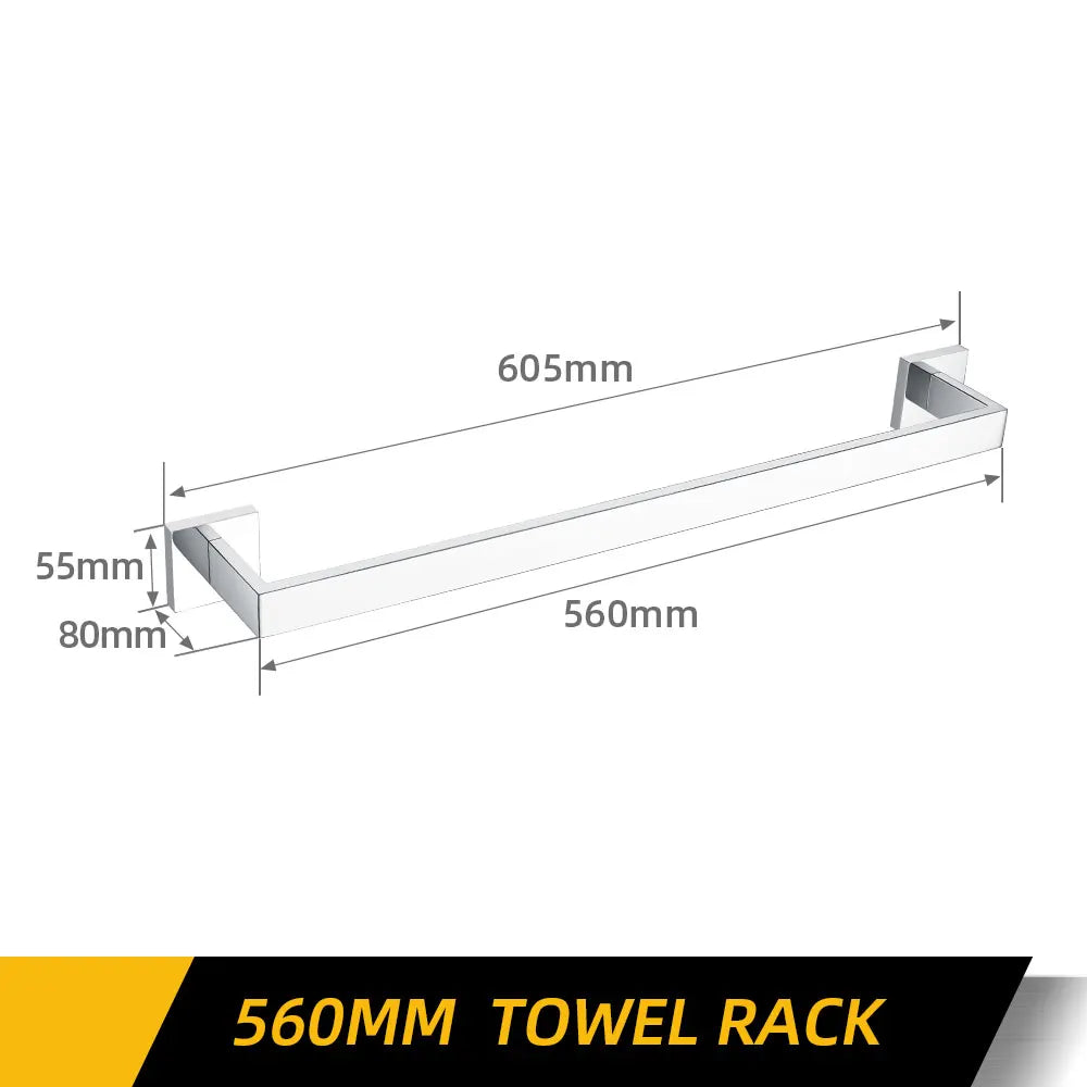 Polished Chrome Wall-mounted Stainless Steel Clothes Hook Toilet Paper Holder Towel Bar Kitchen Facilities Bathroom Accessories