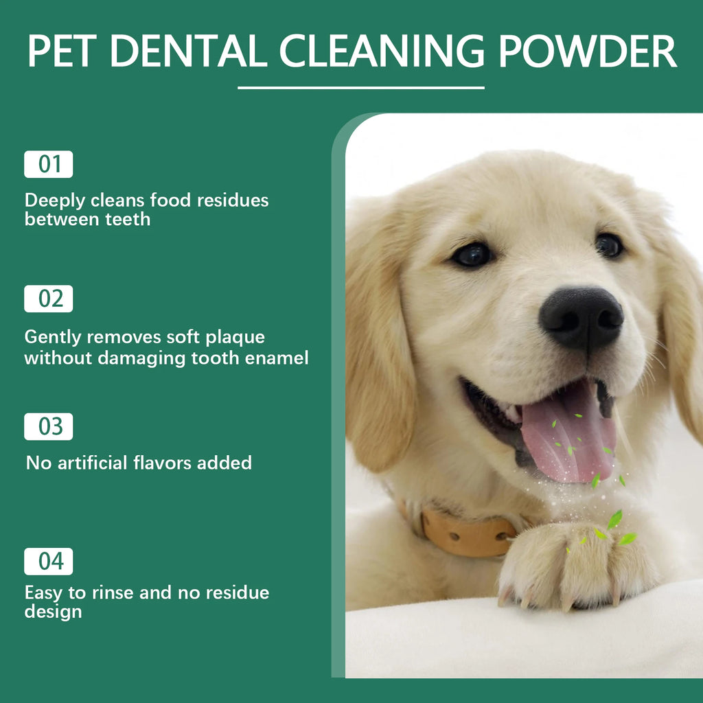 Dog Teeth Cleaning Powder, Freshens Breath