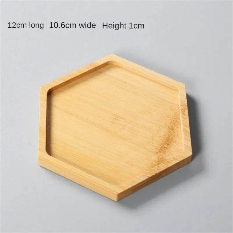 17 Style Bamboo Tray Wood Saucer Flower Pot Tray Cup Pad Coaster Plate Kitchen Decorative Plate Creative Coaster bandeja 화분받침대