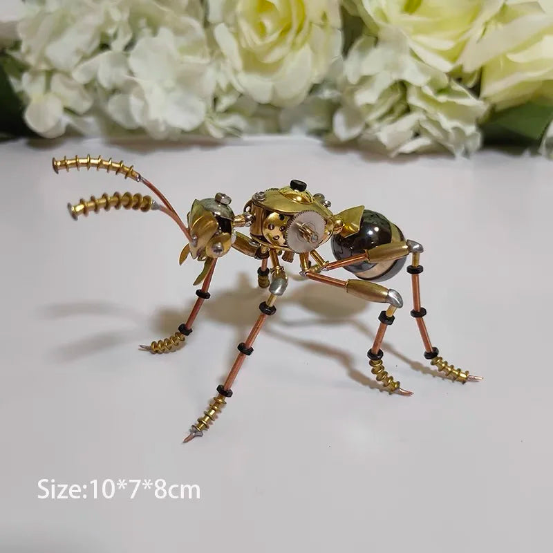Steampunk mechanical insect big pocket insect model handmade metal creative crafts ornament personalized gift