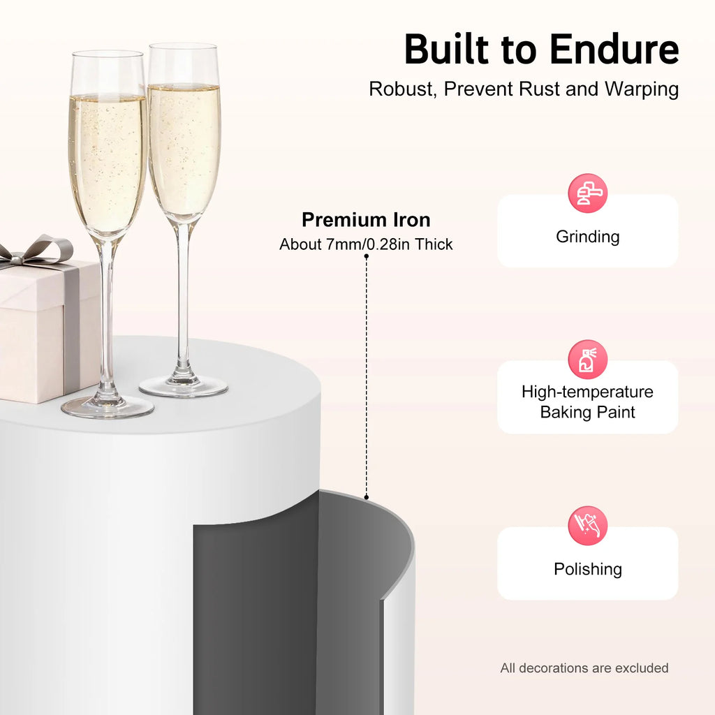 Cylinder Cake Display Stand Set Round Cylindrical Dessert Display