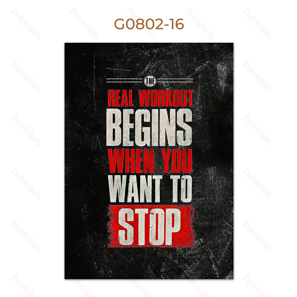 Muscle Motivation Inspirational Quotes Bodybuilding Wall Art Canvas Painting Posters Picture For Gym Fitness Office Home Decor