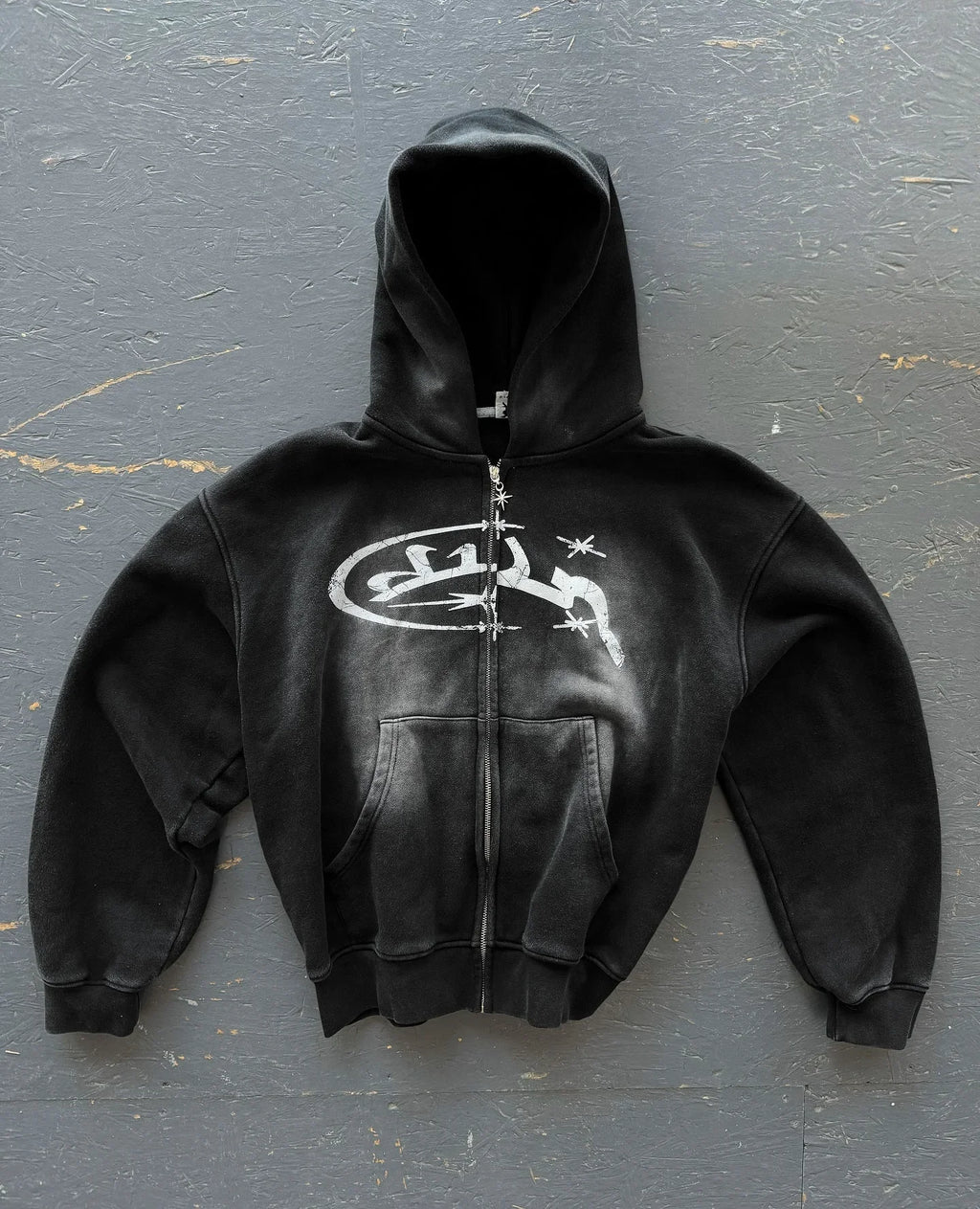 Divin Vintage Fashion Embroidery Zip Up Hoodies Y2k New Harajuku Hip Hop Coat Loose Hooded Sweatshirt Men And Women Streetwear
