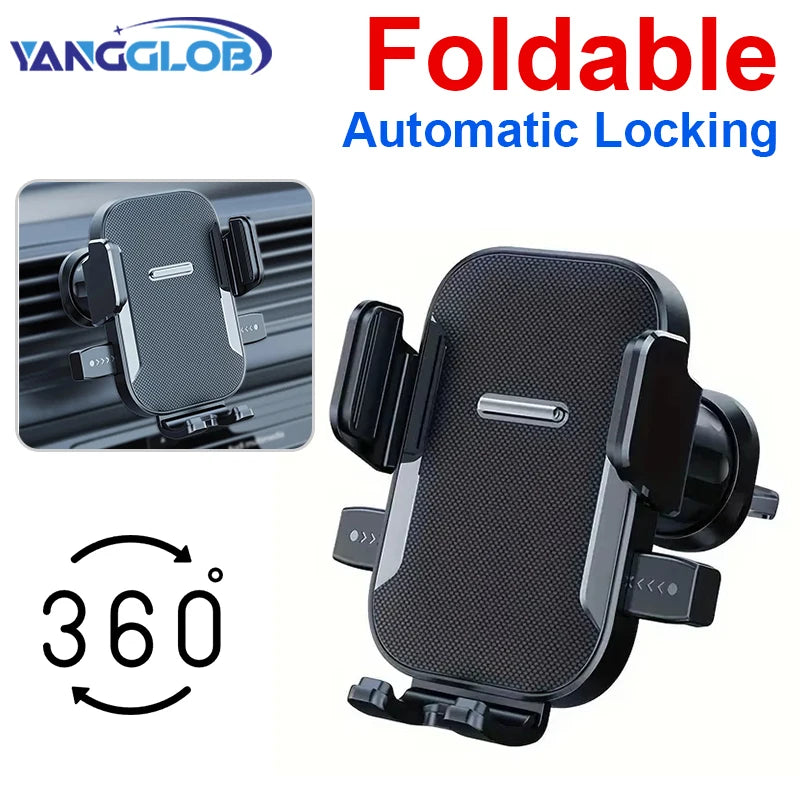 New Car Phone Holder Universal Car Foldable Rotatable GPS Phone Stand Air Vent Mounts Auto Interior Accessories Car Bracket