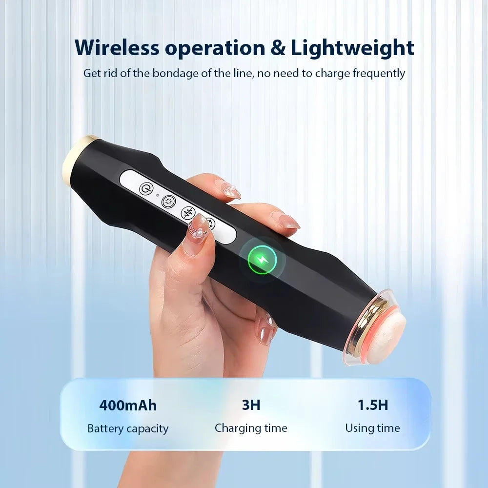Wireless Ultrasonic Oxygen Bubble Beauty Machine 7 Colors LED Light Facial Hydration Firming Dull Skin Care Massager